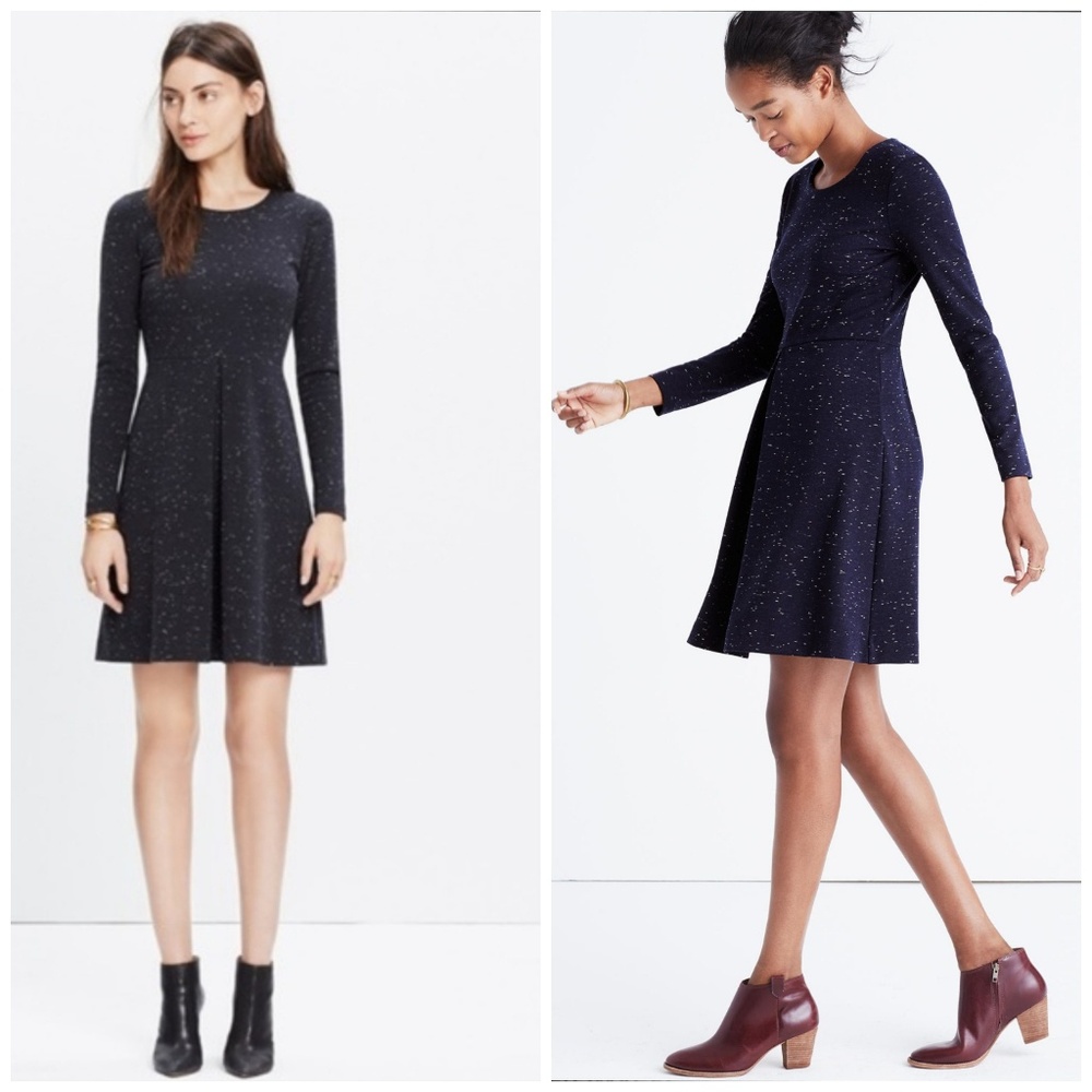 Madewell Concepts Navy Speckled Mini Dress